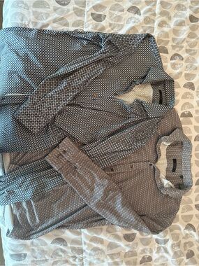 DESOTO Men's Lightweight Patterned Shirt Jacket in Gray